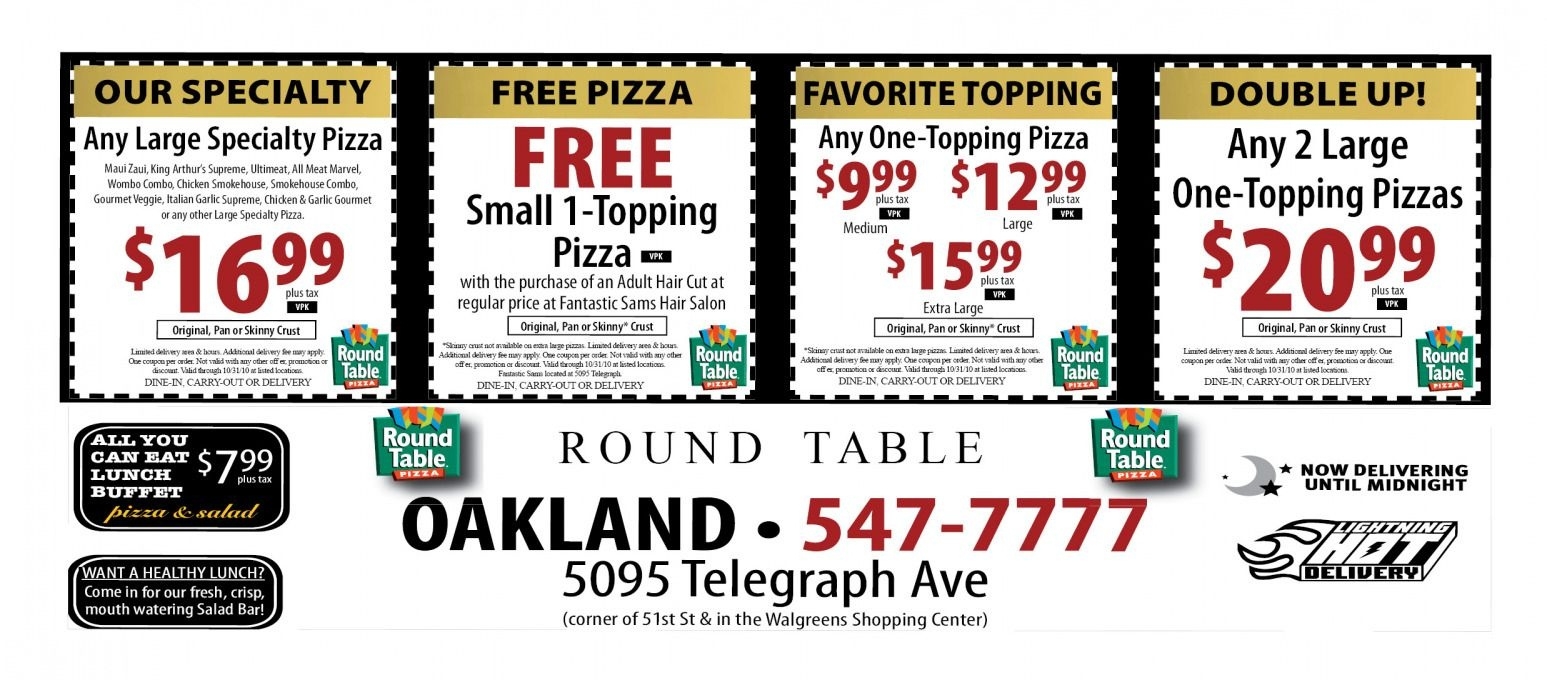 Free Printable Round Table Pizza Coupons Free Printable