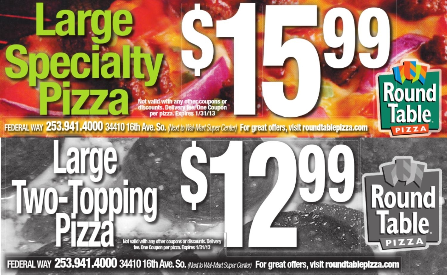 Free Printable Round Table Pizza Coupons FREE Printable Hub