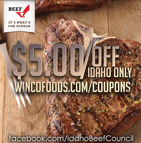 FRESH BEEF Coupon Rare Printable Coupon For 5 Off BEEF At WinCo 