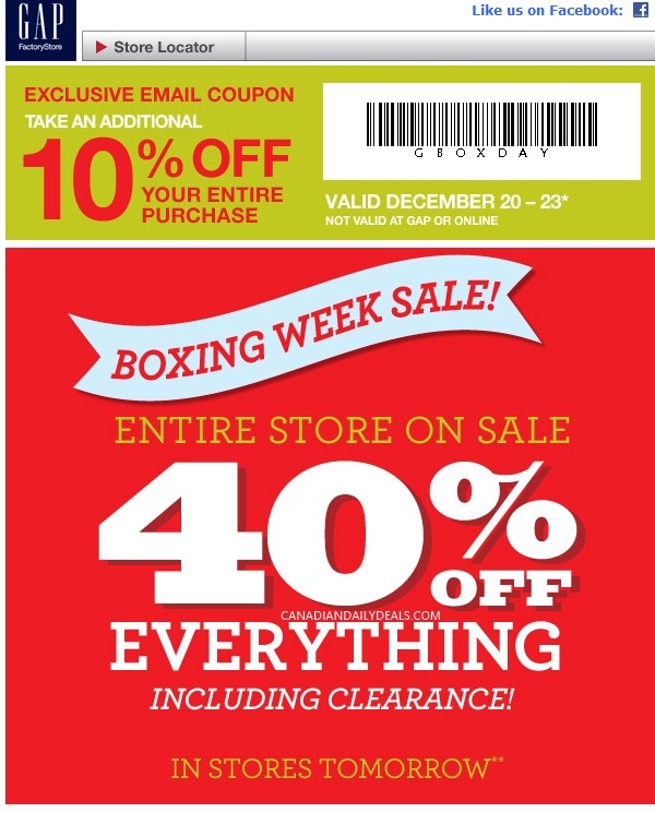 Gap Factory Coupons In Store Printable