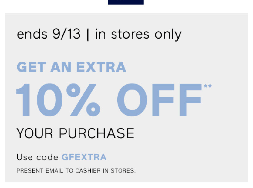 Gap Factory Coupons In Store Printable