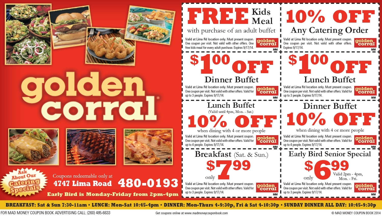 Golden Corral Coupons Buy One Get One Free Printable