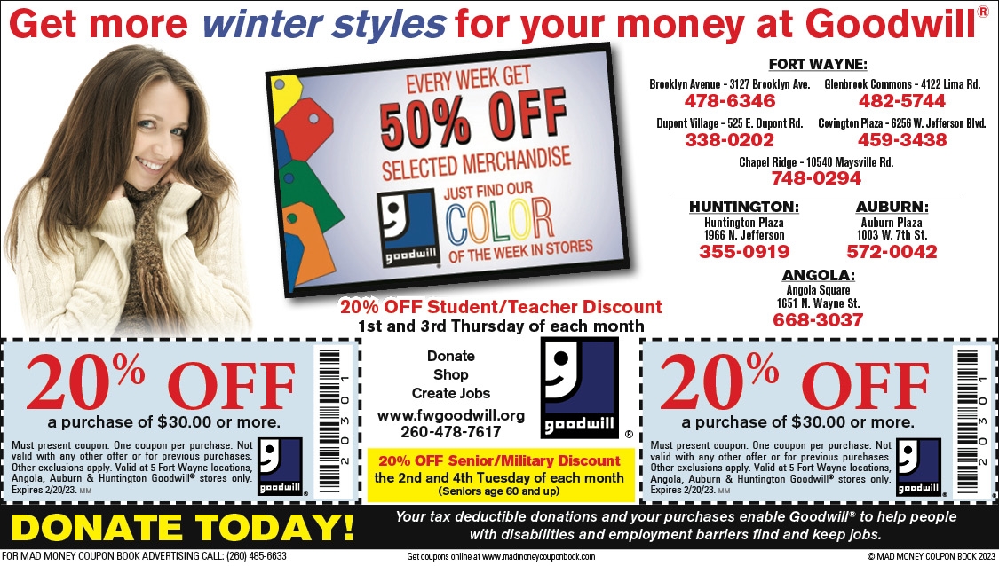 Goodwill 2025 Coupon Bernadet Terees