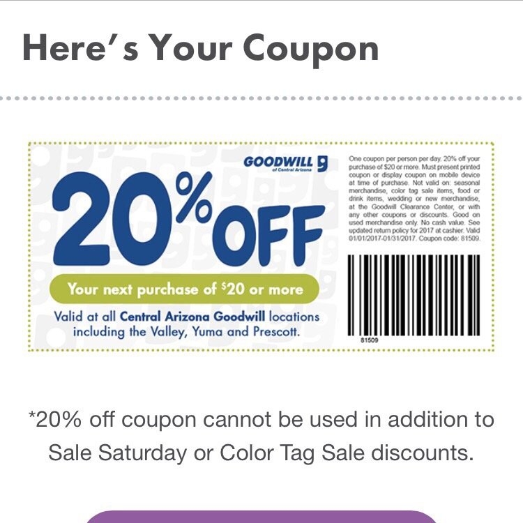 Goodwill Coupon Printable