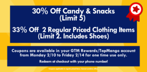 GTM Rewards Coupons GTM Stores