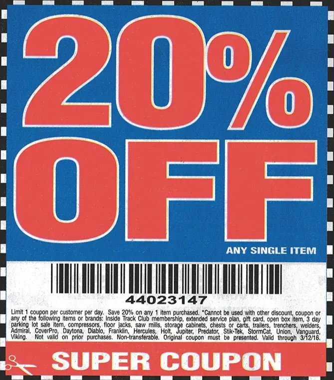 Harbor Freight 20 Off Coupon 2024 Printable Ynes Amelita