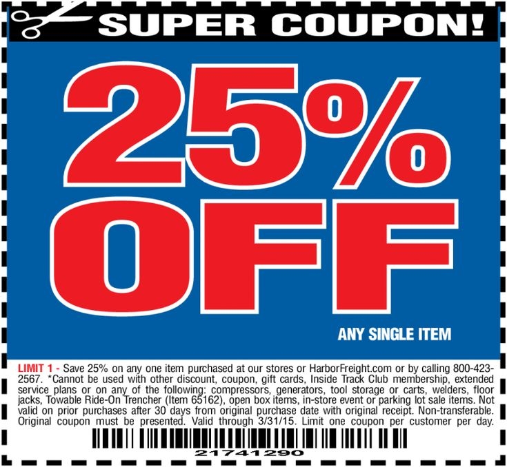 Harbor Freight 25 Off Coupon No Exclusions 2024 Printable Printable 