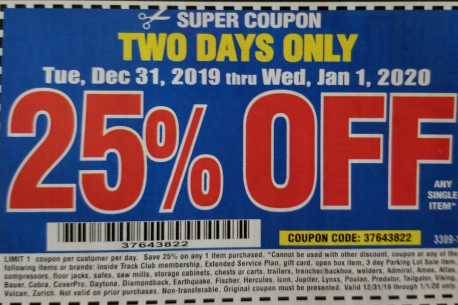 Harbor Freight Coupons 2024 20 Percent Off Printable Kerri Melodie