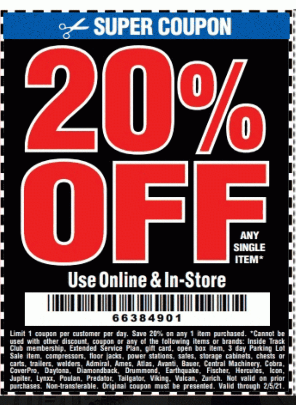 Harbor Freight Coupons 2025 20 Percent Off Coupon Code Sally J Lee