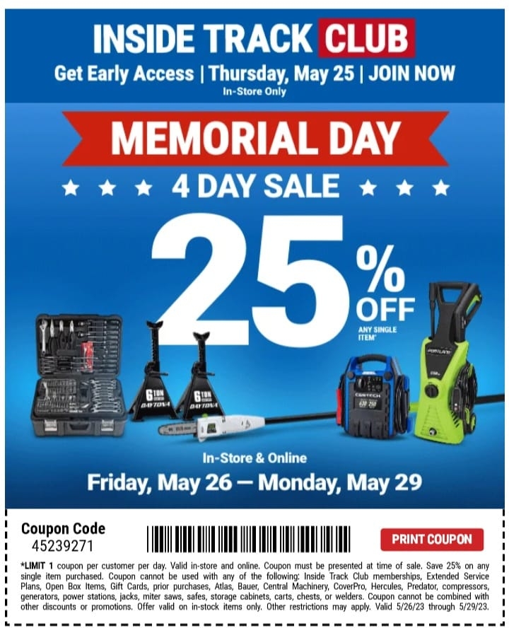 Harbour Freight Coupons June 2024 Kitti Micaela