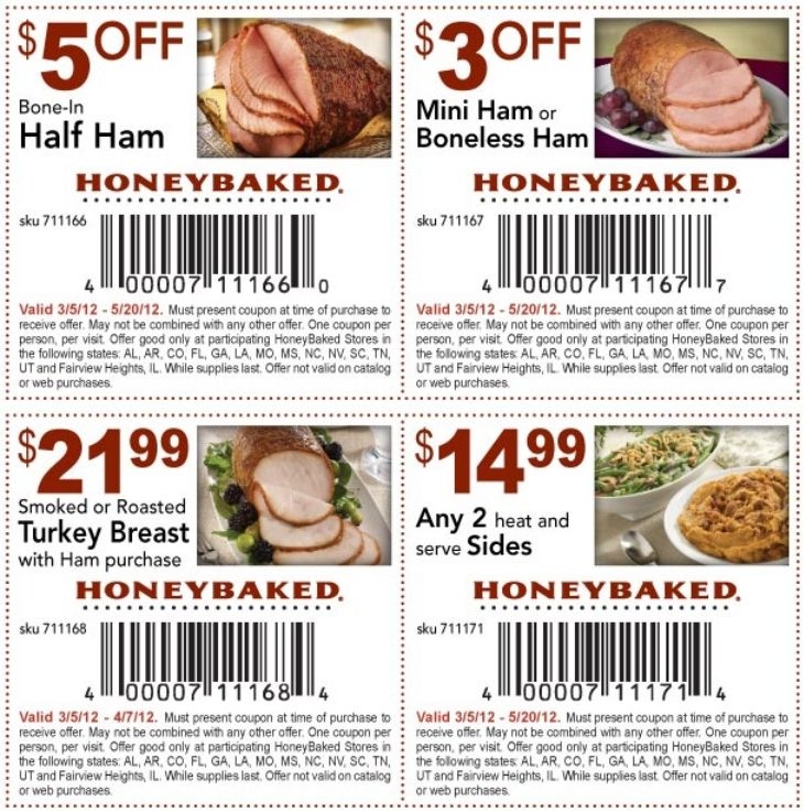 Honey Baked Ham 7 Off Coupon Printable