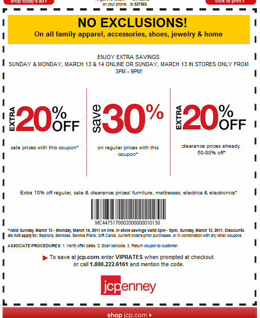 JCPenney Coupon 3 13 Worksheets Library