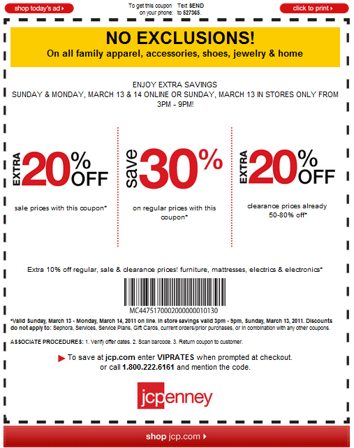 JCPenney Coupon 3 13 Worksheets Library