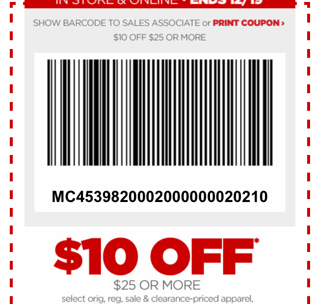 Jcpenney Coupons In Store 10 Off 25 Printable August Printable Word