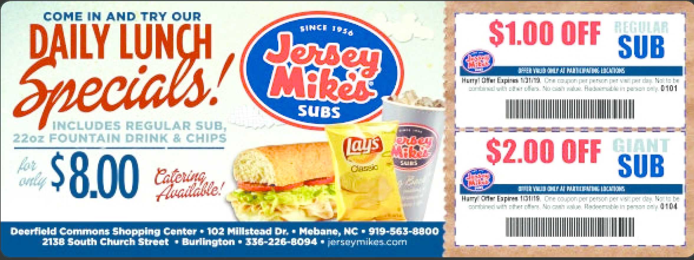 Jersey Mike 39 s Coupons Printable