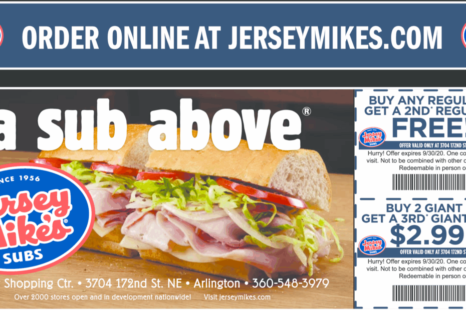 Jersey Mike 39 s Printable Coupons