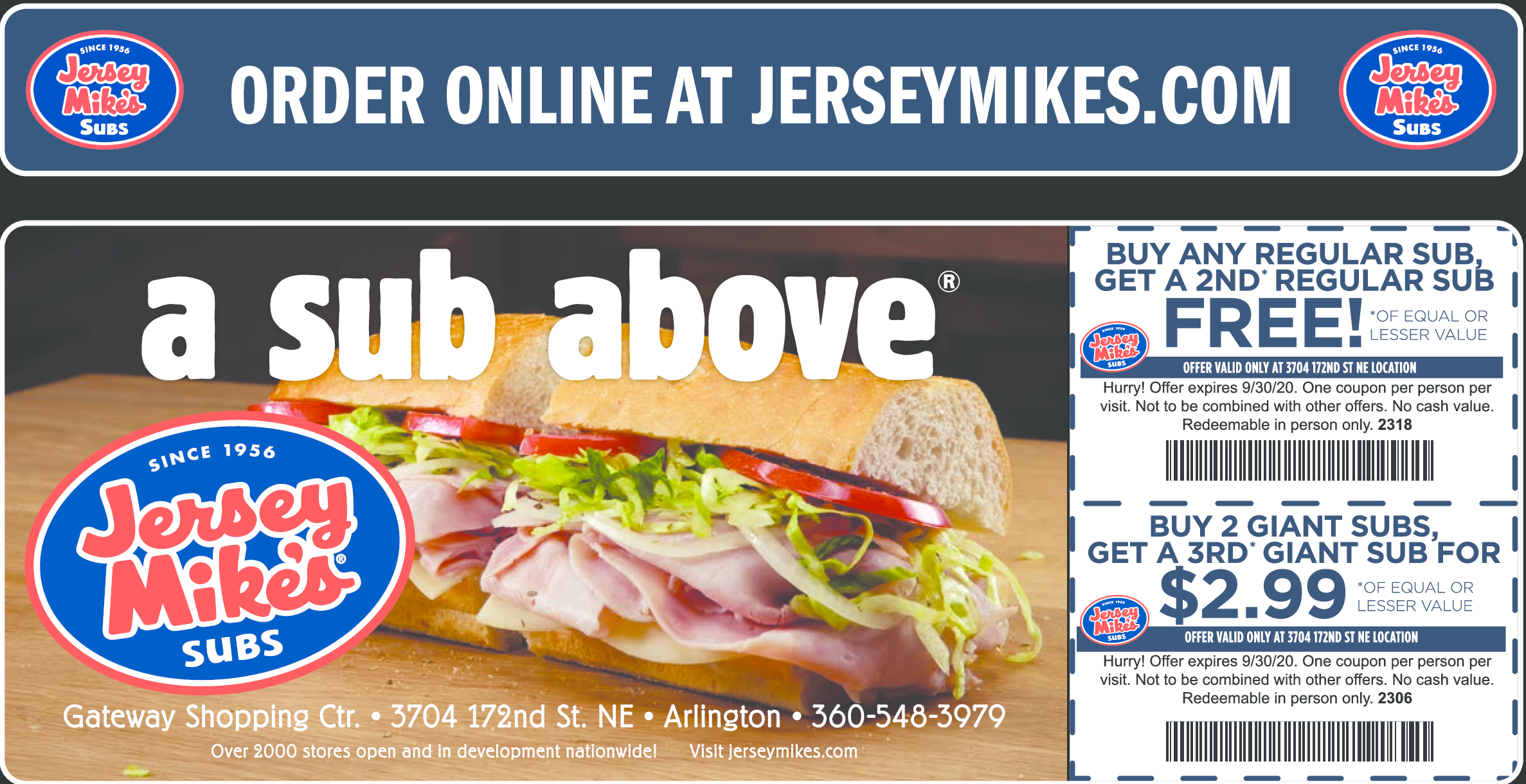 Jersey Mike 39 s Printable Coupons
