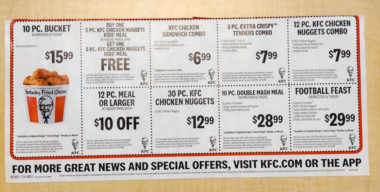 Kentucky Fried Chicken Coupons Printable 2025 Bernadette Simpson