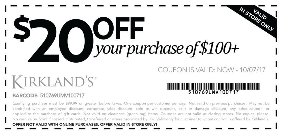 Kirklands Coupons In Store Printable Printable Word Searches