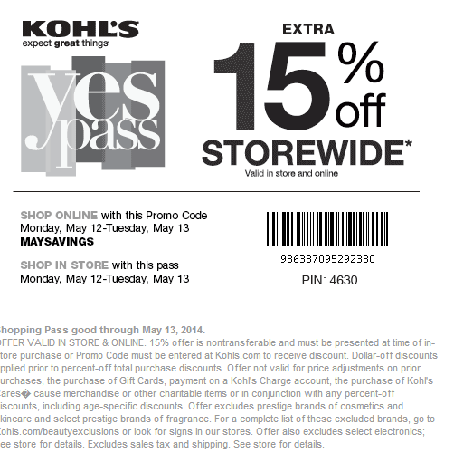 Kohls 15 Off Printable Coupon Worksheets Library