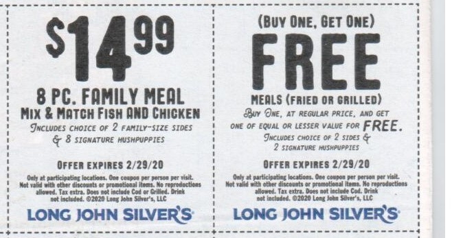 Long John Silver 39 s Coupons And Discounts Long John Silver 39 s Coupons And Discounts
