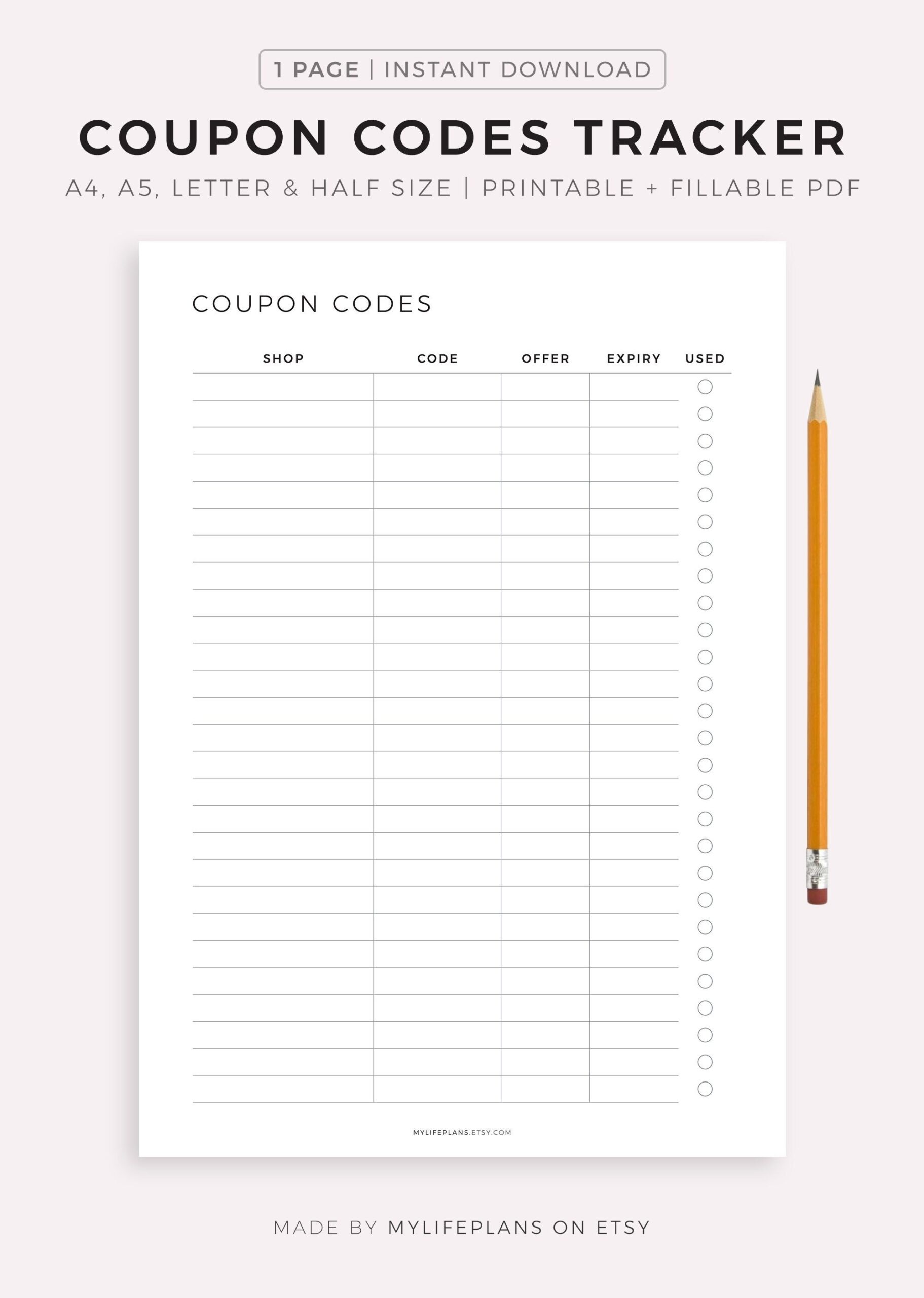 Lowes Coupon Etsy Worksheets Library