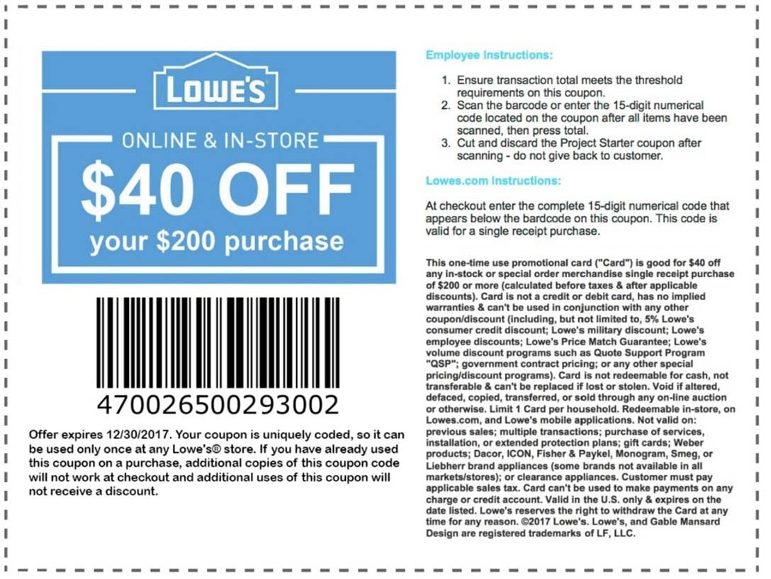 Lowes Coupon Printable Free Free Printable A To Z