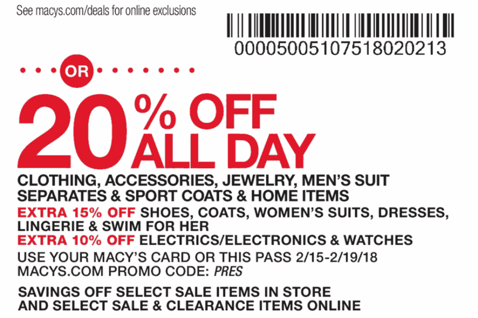 Macy 39 s Coupon Printable 20 Semashow