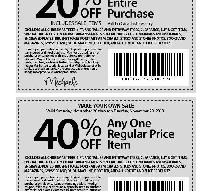 Michael Printable Coupons