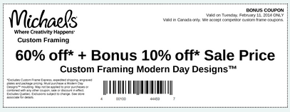 Michael s Canada Printable Coupons TODAY ONLY 60 Off Get An Extra 