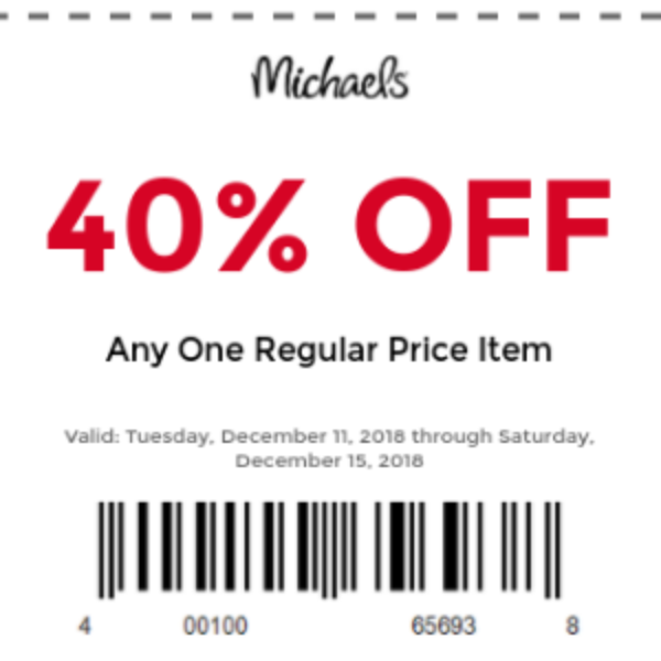 Michaels 40 Off Coupon Printable