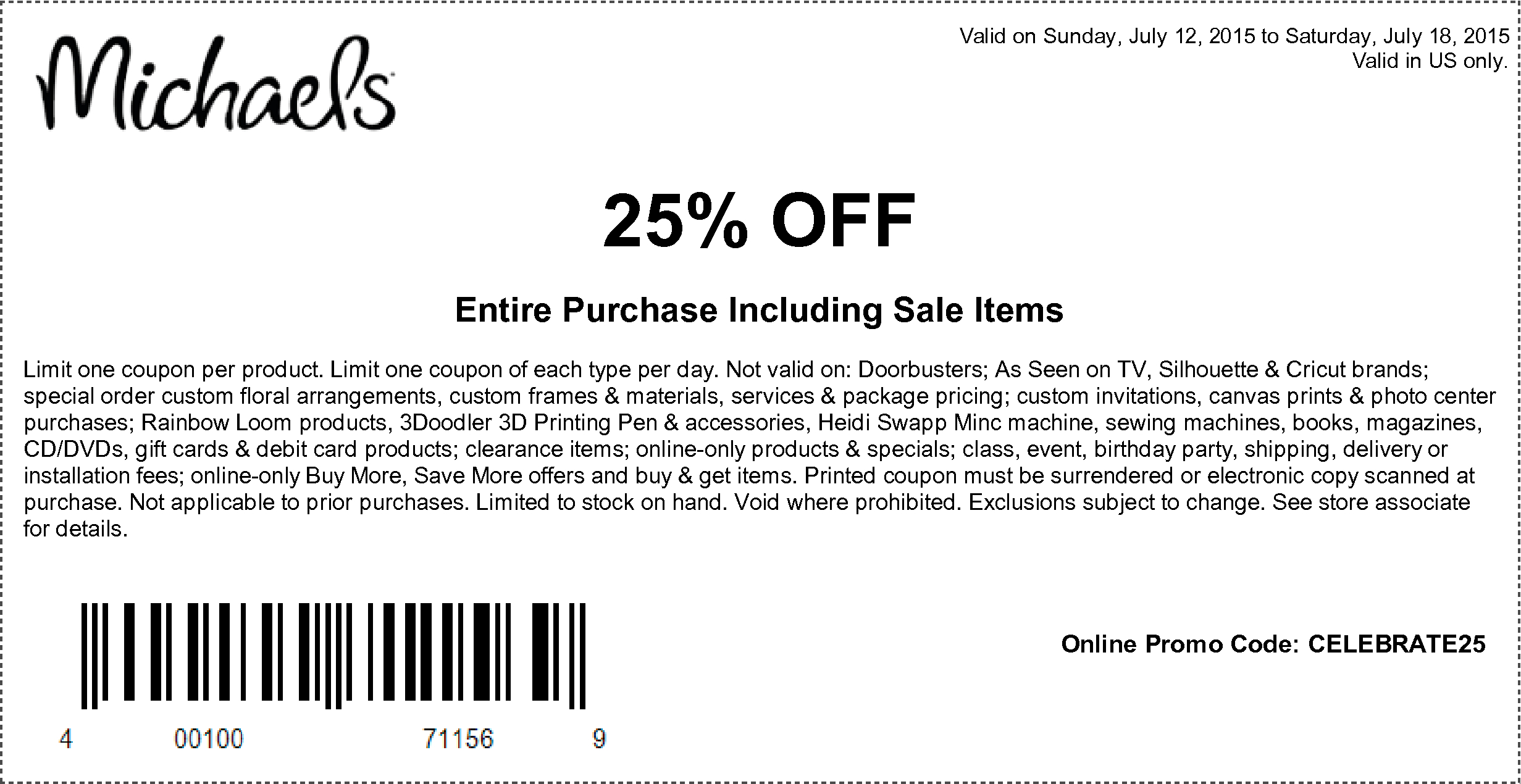 Michaels Coupons 2025 Printable Kerri Melodie