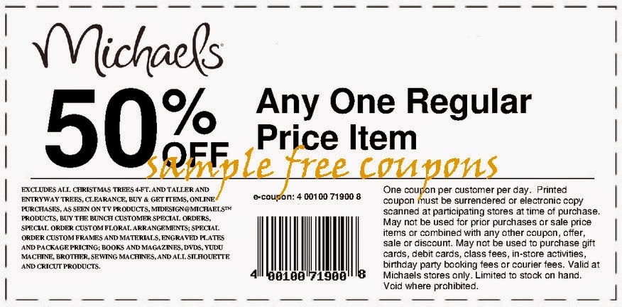 Michaels Coupons September 2014