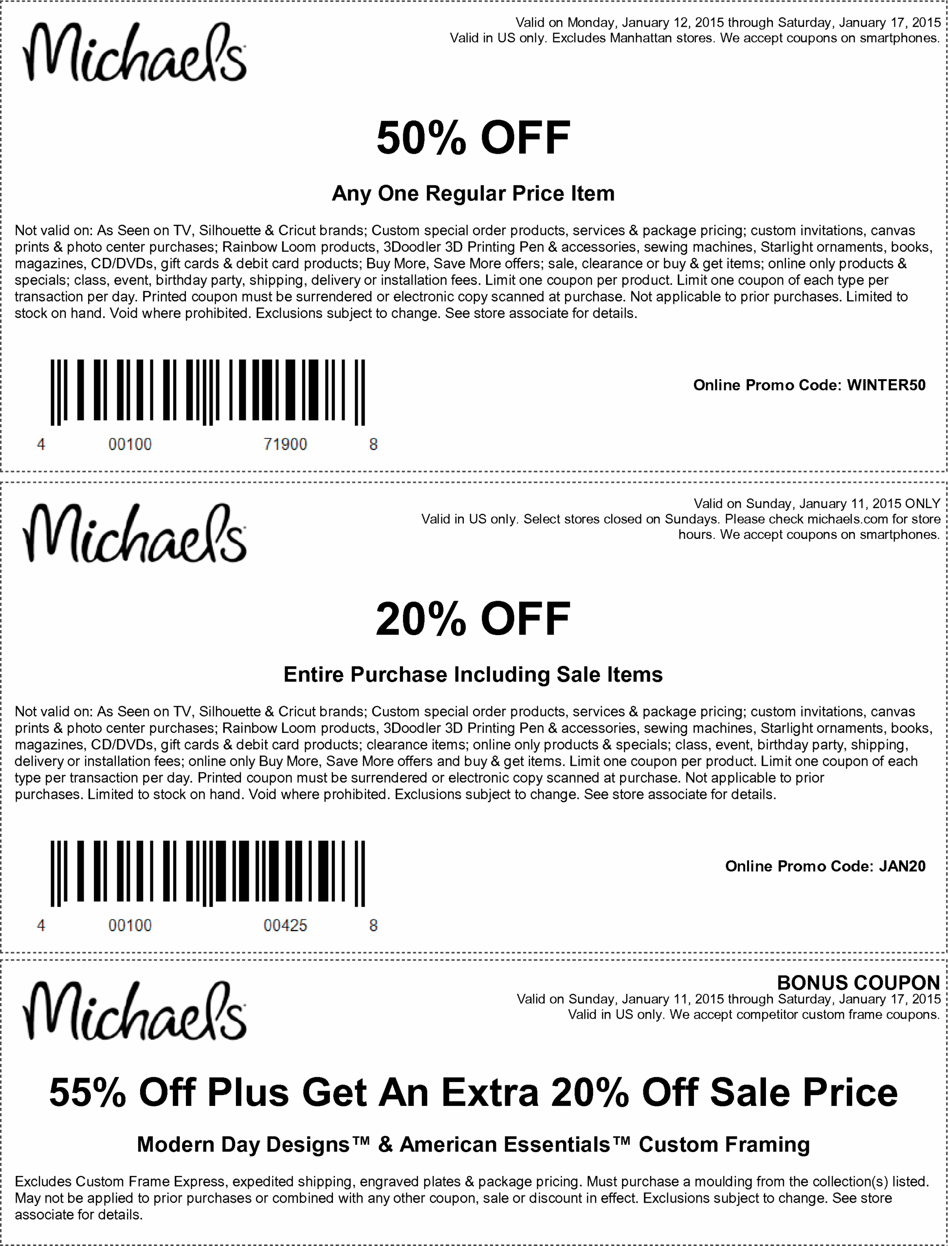 Michaels In Store Printable Coupon Michaels In Store Printable Coupon