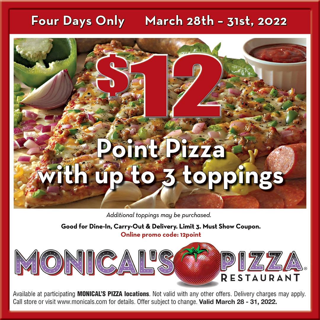 Monical 39 s Pizza Monical s Current Coupons 