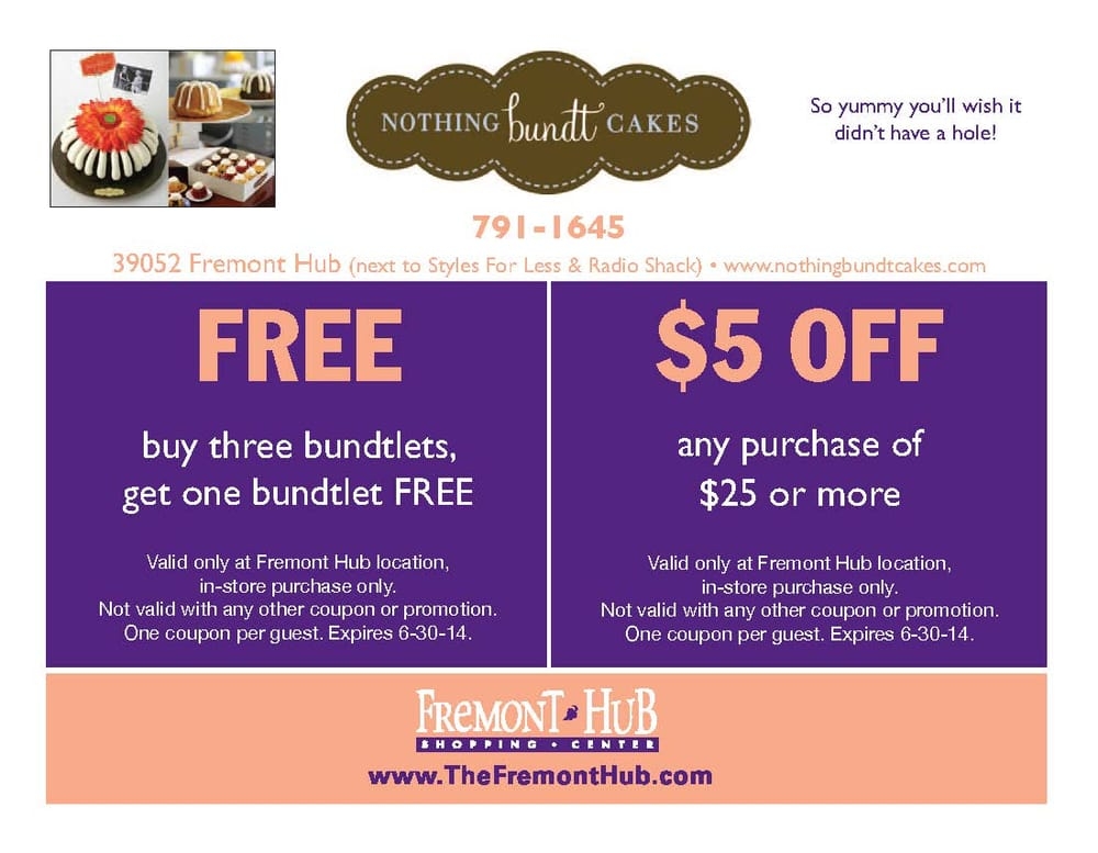 Nothing Bundt Cakes Coupon 2025 Nita Faith
