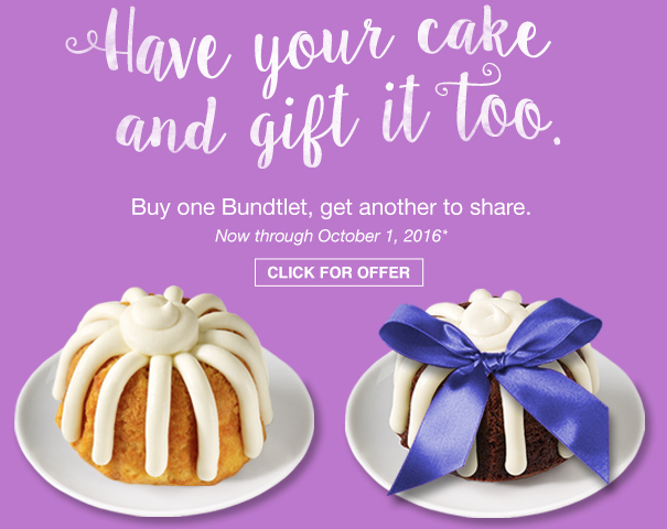 Nothing Bundt Cakes Coupon BOGO FREE Bundtlet Nothing Bundt Cakes Coupon BOGO FREE Bundtlet