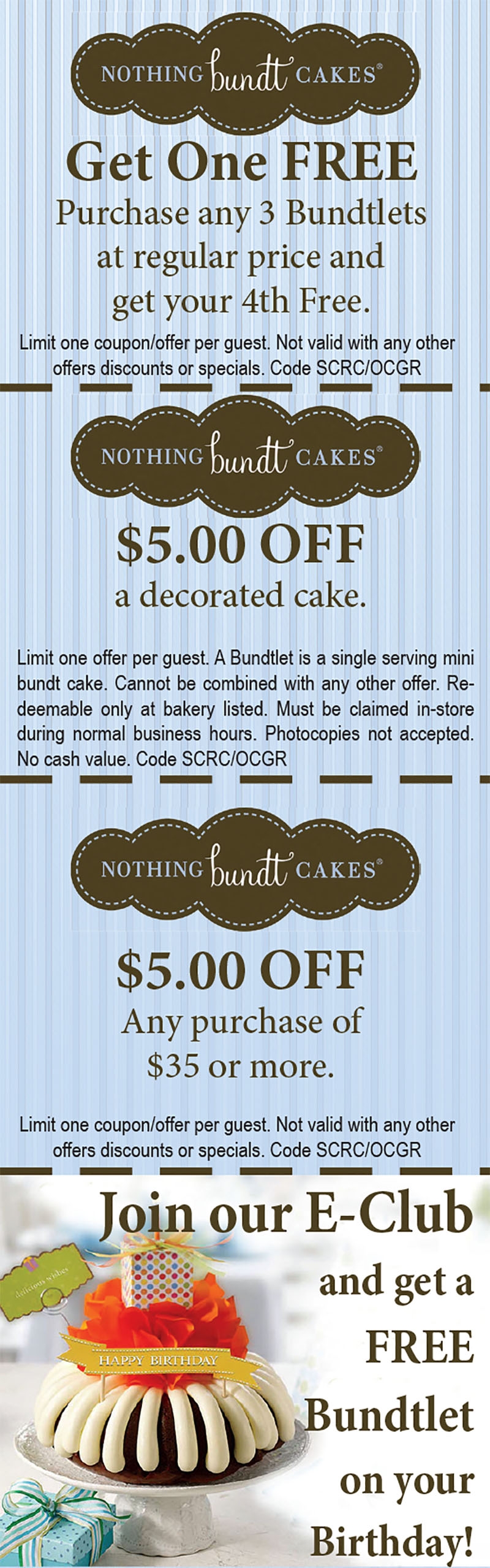 Nothing Bundt Cakes Printable Coupon