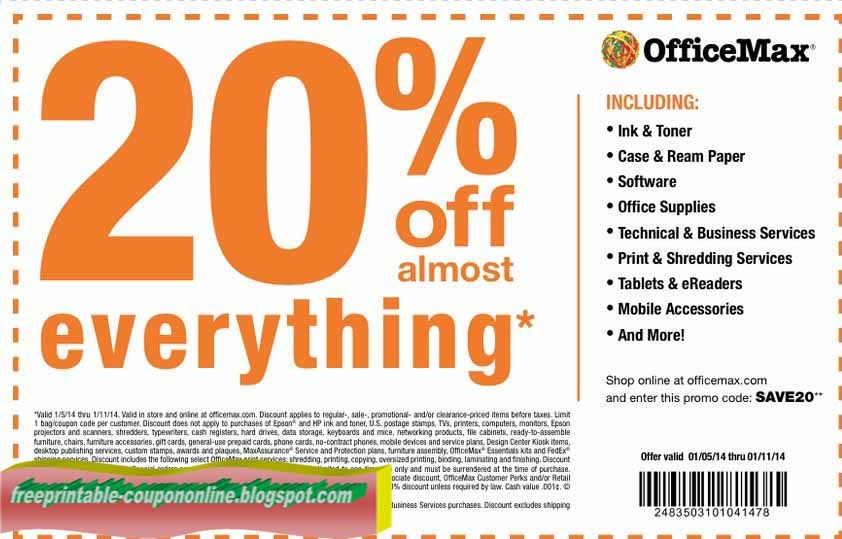 Officemax Coupon In Store Printable