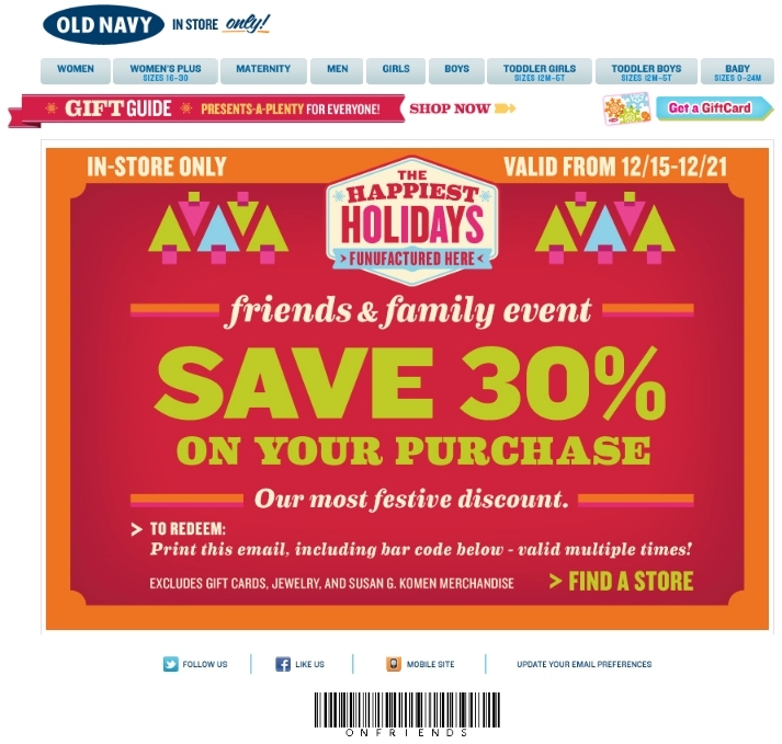 Old Navy Printable Coupon