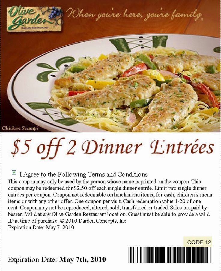 Olive Garden Coupons 2025 Anna Springer