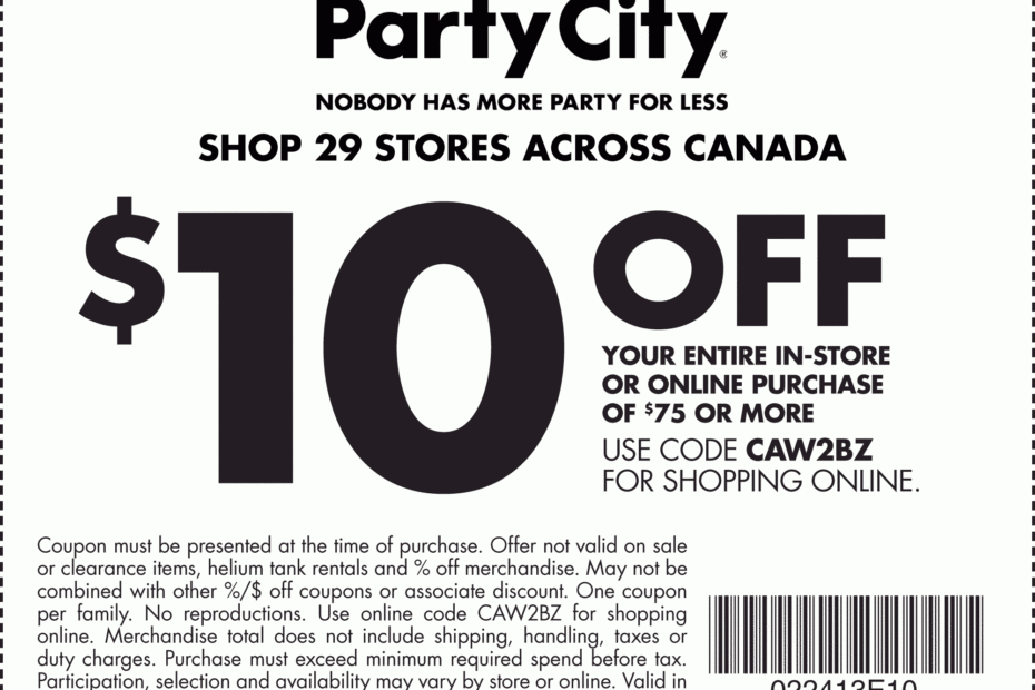 Party City Discount Coupons Printable Printable Word Searches