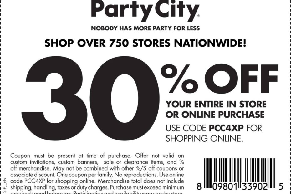 Party City Store Coupons Printable Printable Party