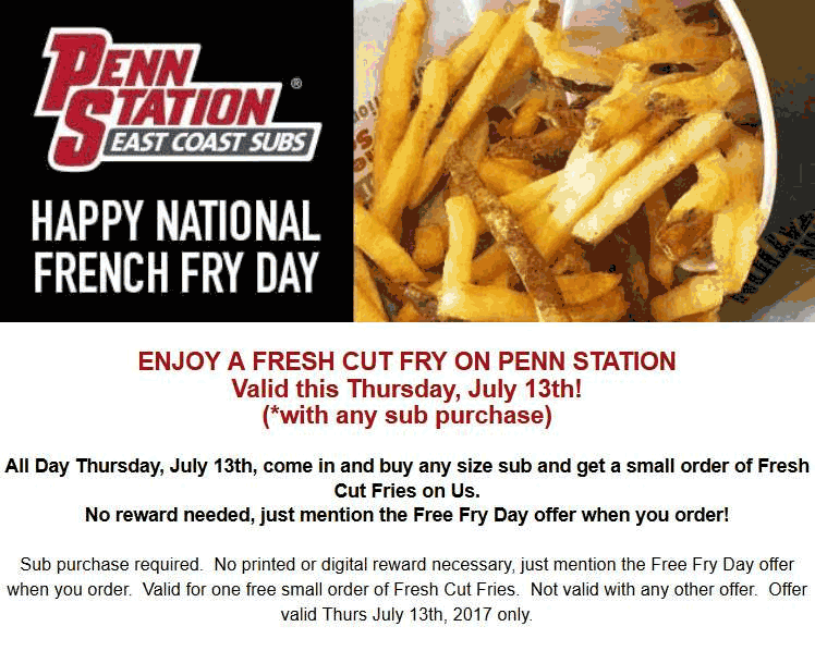 Penn Station Coupons Printable