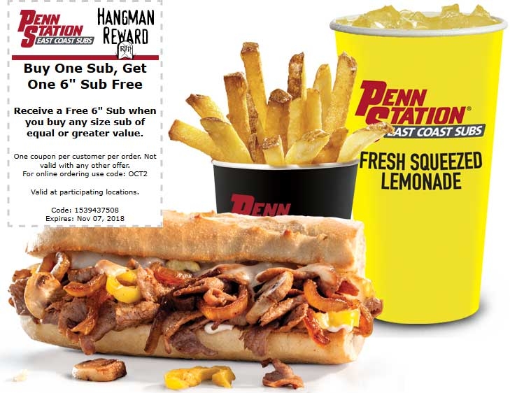 Penn Station Printable Coupons