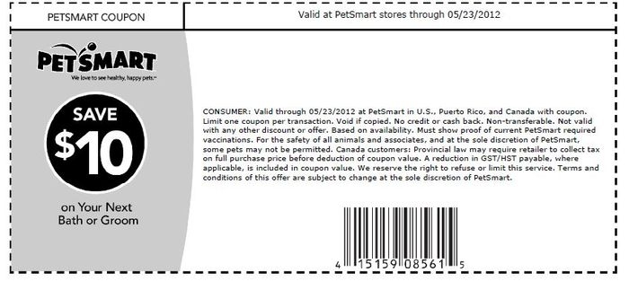 Petsmart Coupons Printable May 2012 petsmart Coupons Update