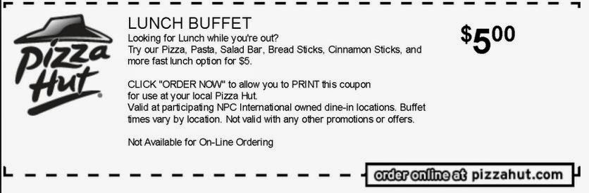 Pizza Hut Printable Coupons May 2018