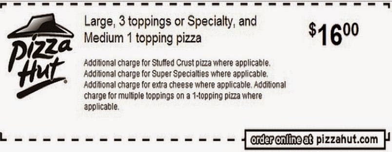 Pizza Hut Printable Coupons May 2018