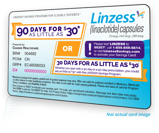 Prescription Savings For LINZESS linaclotide For HCPs Prescription Savings For LINZESS linaclotide For HCPs