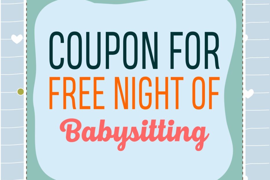 Printable Babysitting Coupons Templates Coupon Template Babysitting